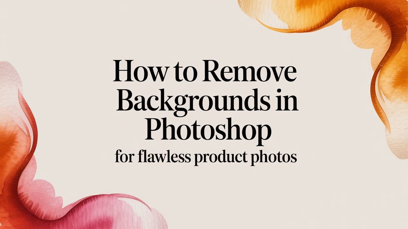 How to Remove Backgrounds in Photoshop for Flawless Product Photos