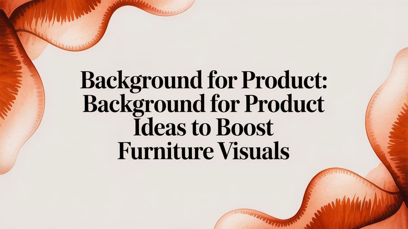 Background for Product: background for product ideas to boost furniture visuals