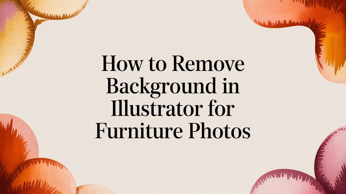 How to Remove Background in Illustrator for Furniture Photos