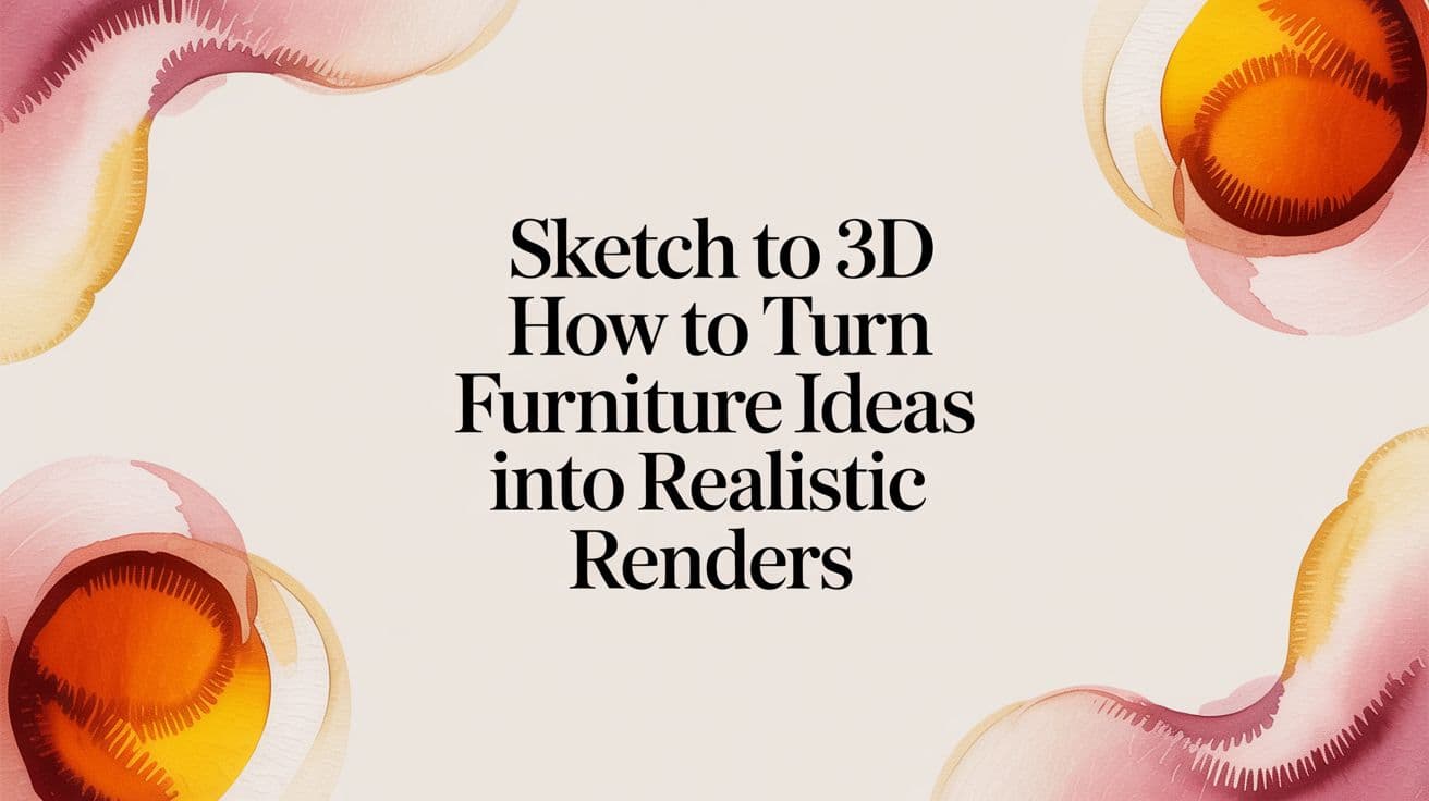 Sketch to 3D How to Turn Furniture Ideas into Realistic Renders