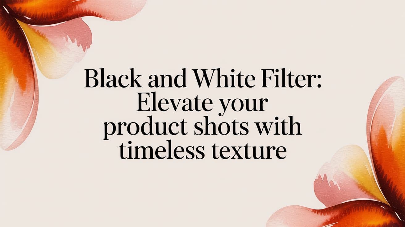 Black and White Filter: Elevate Your Product Shots with Timeless Texture