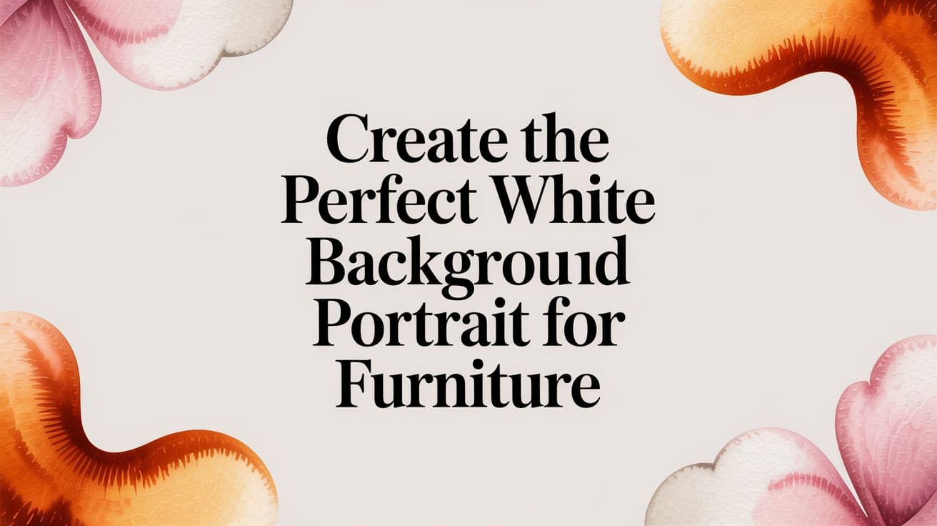 Create the Perfect White Background Portrait for Furniture
