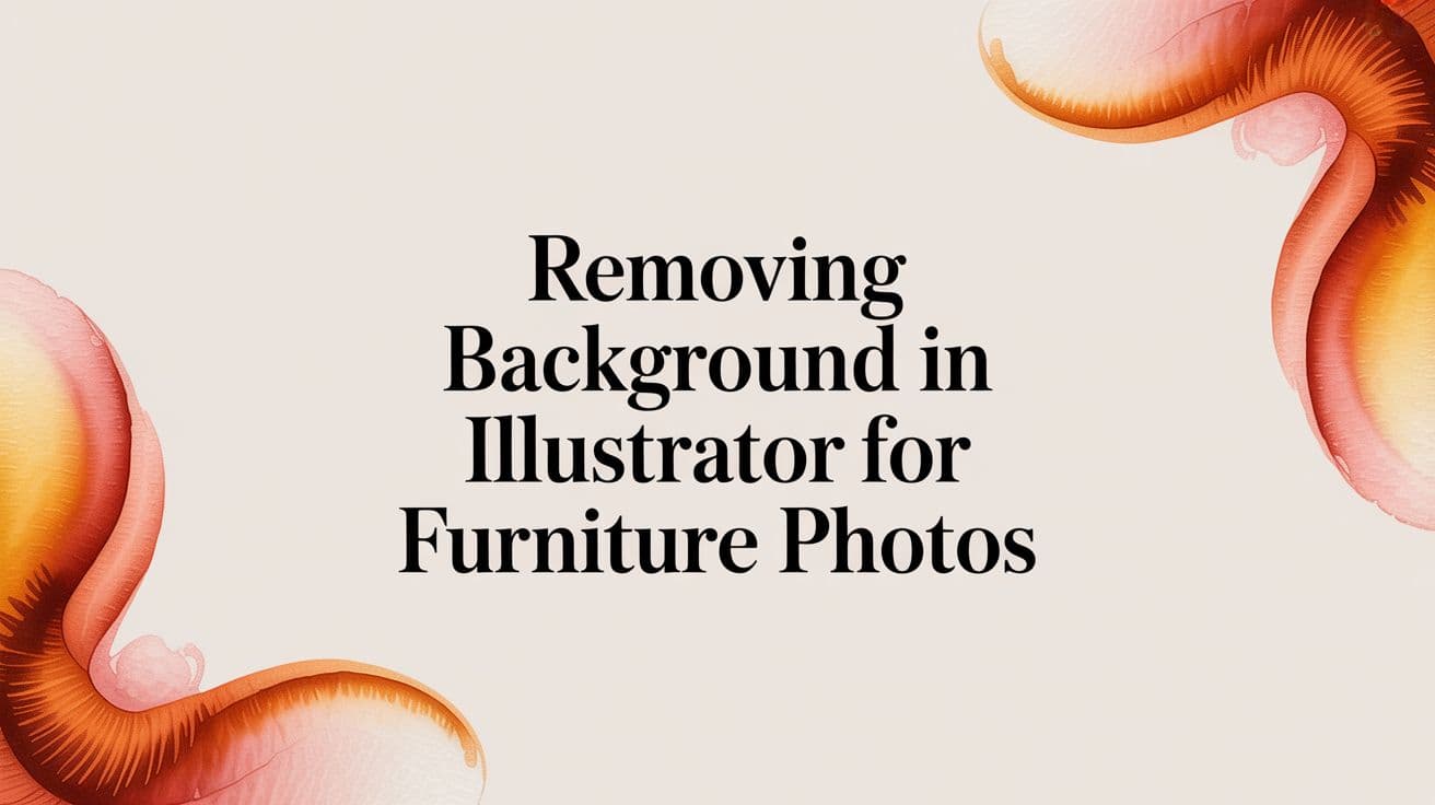 Removing Background in Illustrator for Furniture Photos