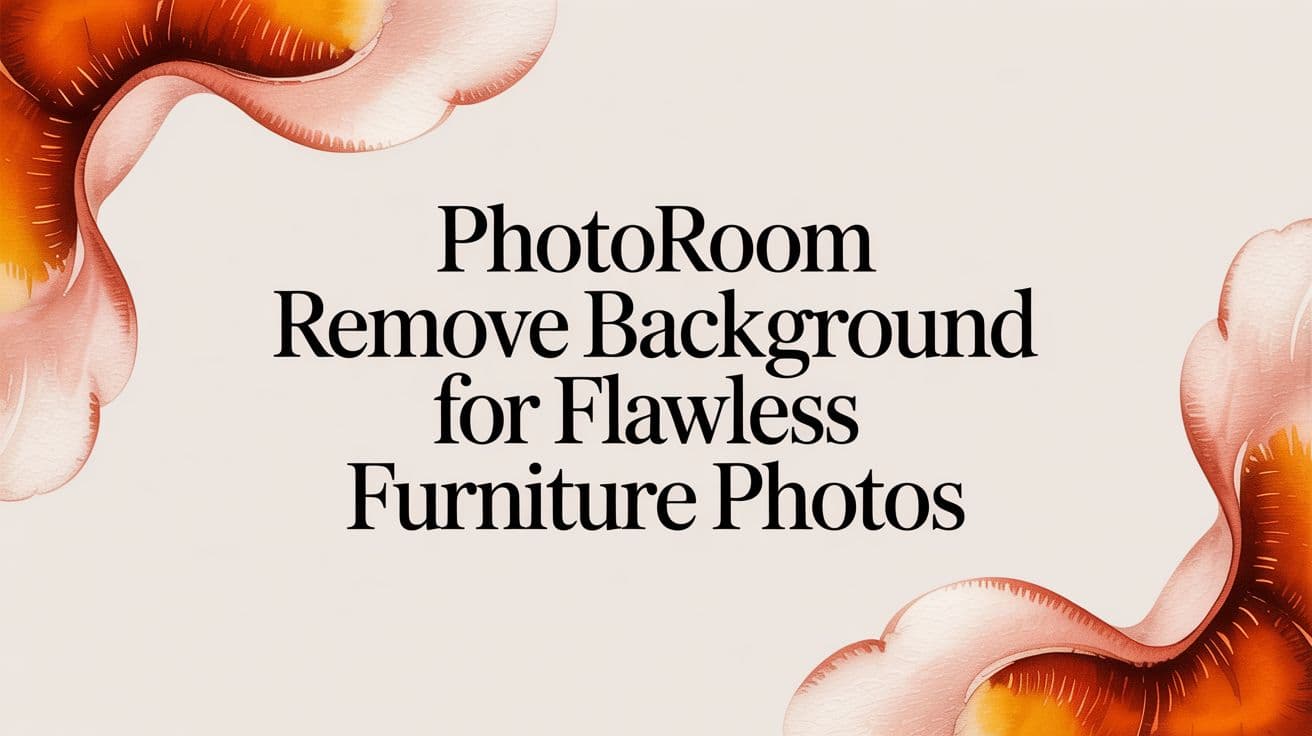 Photoroom Remove Background for Flawless Furniture Photos