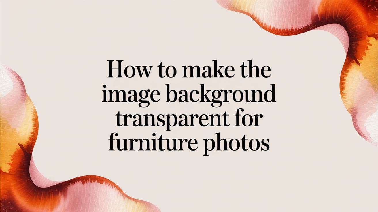 How to Make the Image Background Transparent for Furniture Photos