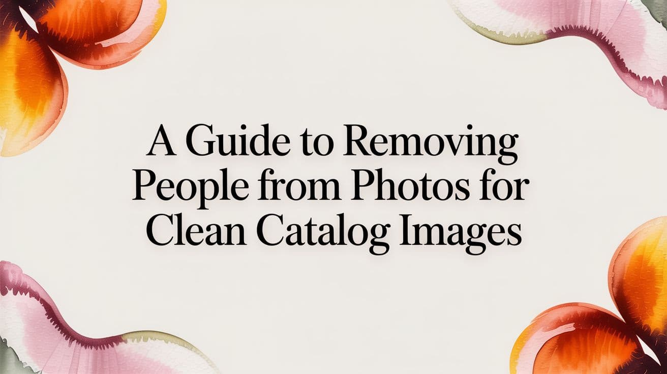 A Guide to Removing People from Photos for Clean Catalog Images