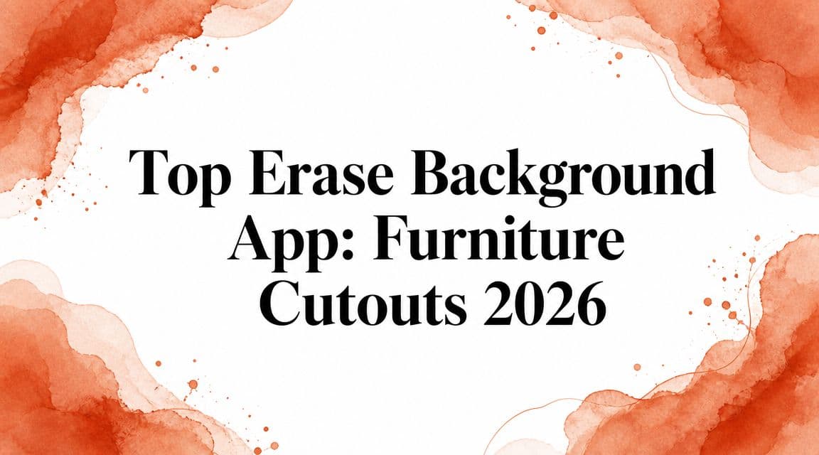 Top Erase Background App: Furniture Cutouts 2026