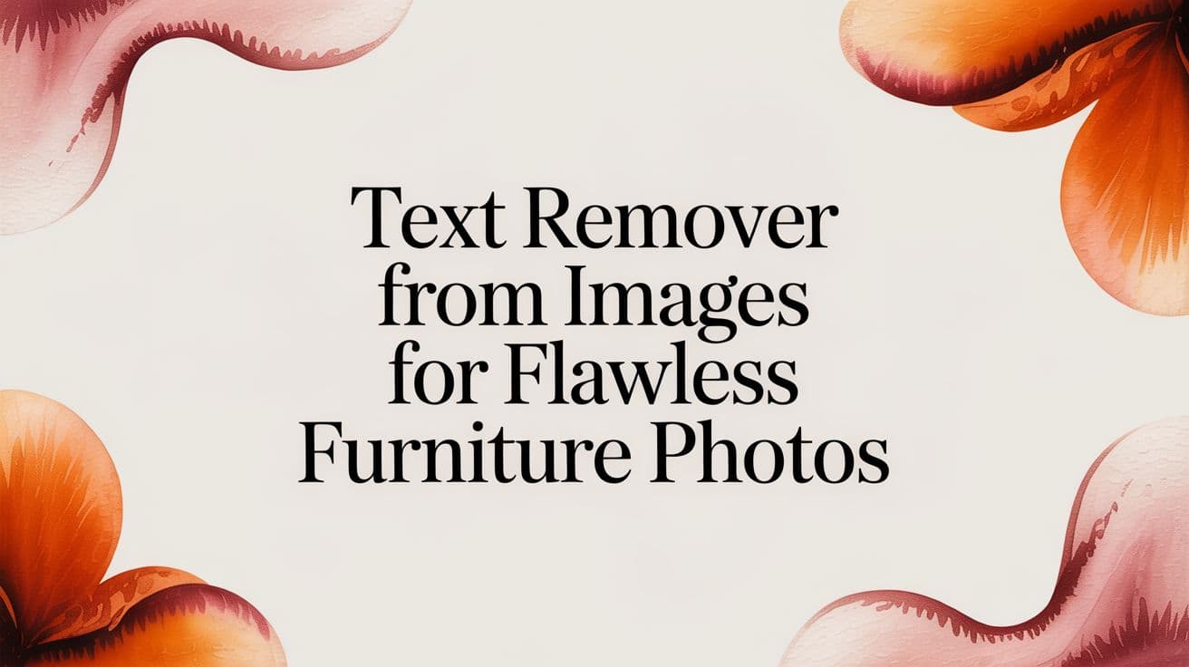 Text Remover from Images for Flawless Furniture Photos