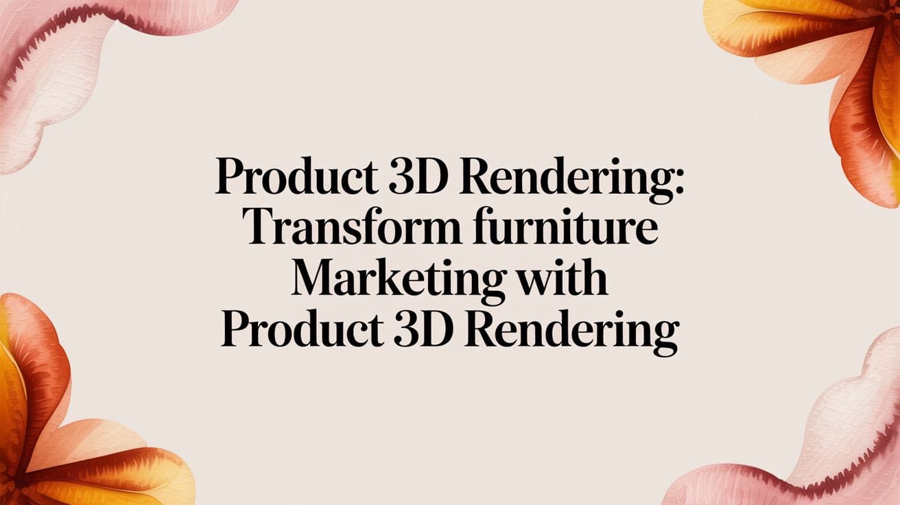 Product 3d Rendering: Transform Furniture Marketing with product 3d rendering