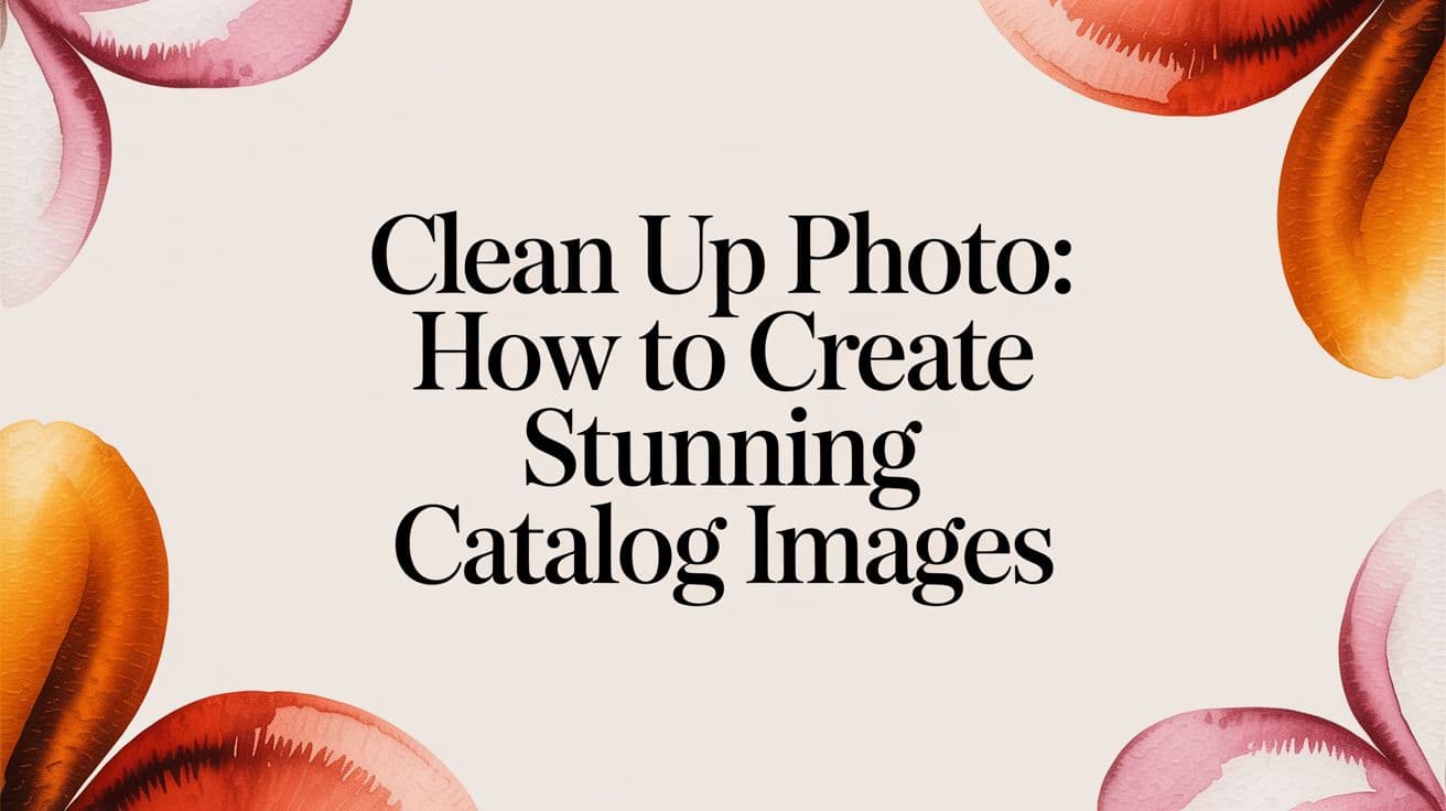 Clean up photo: How to Create Stunning Catalog Images
