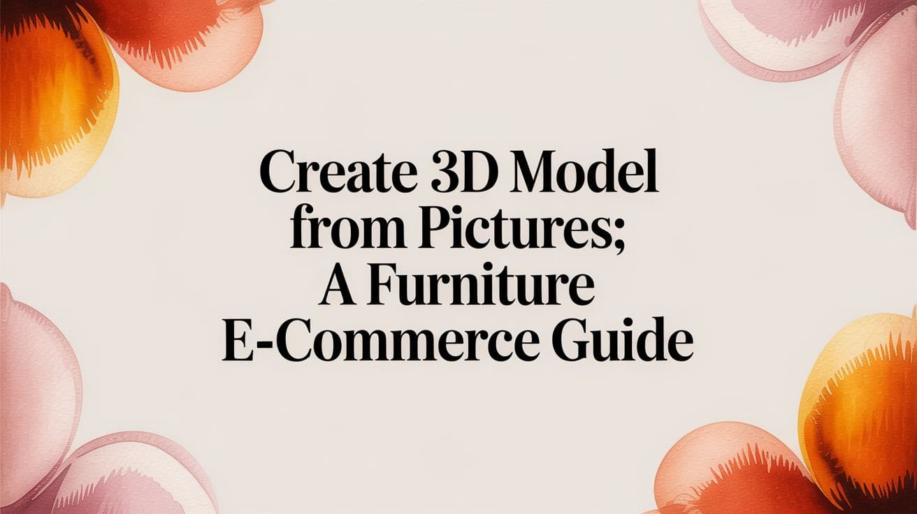 Create 3d Model From Pictures: A Furniture E-Commerce Guide